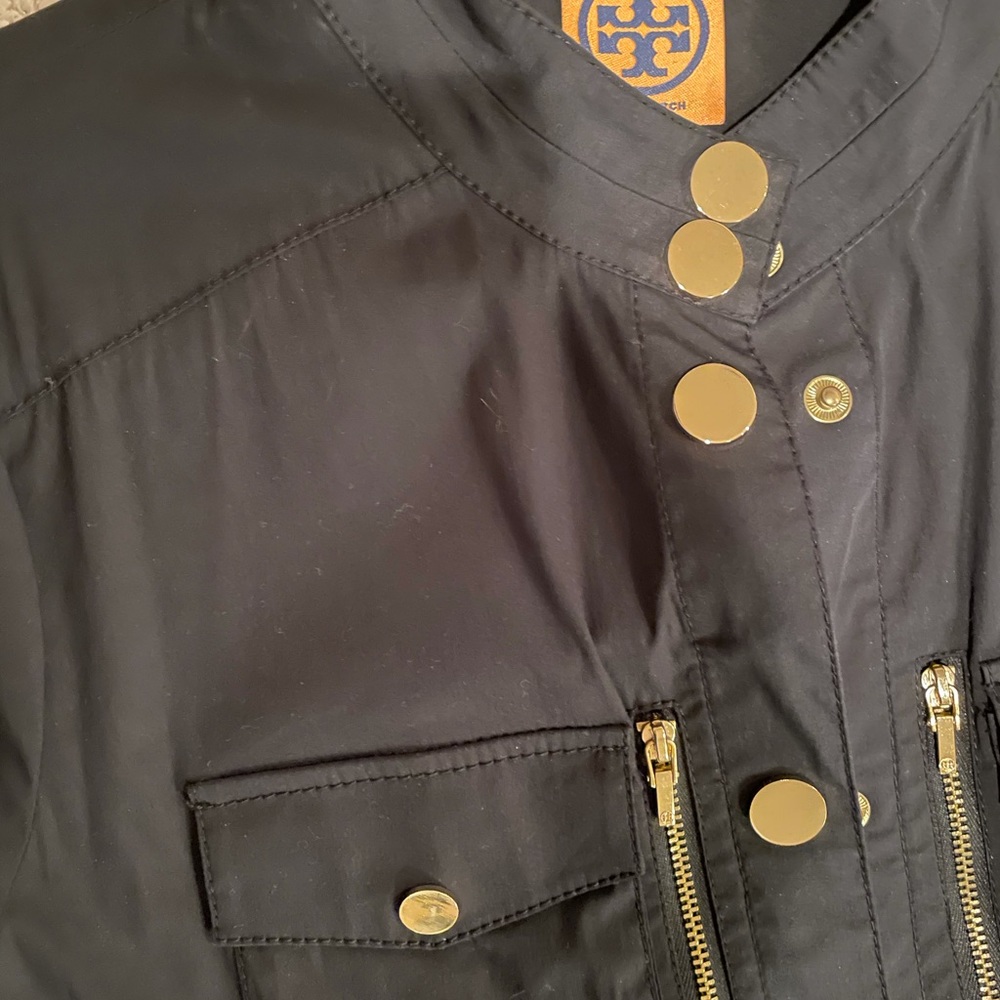 Tory Burch gold detail snap dress.